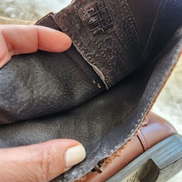 Aldos brown leather riding boots - Picture 6 of 16